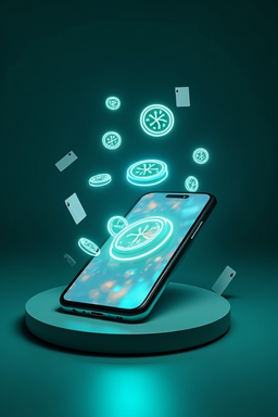 Смартфон с приложением Олимп Казино